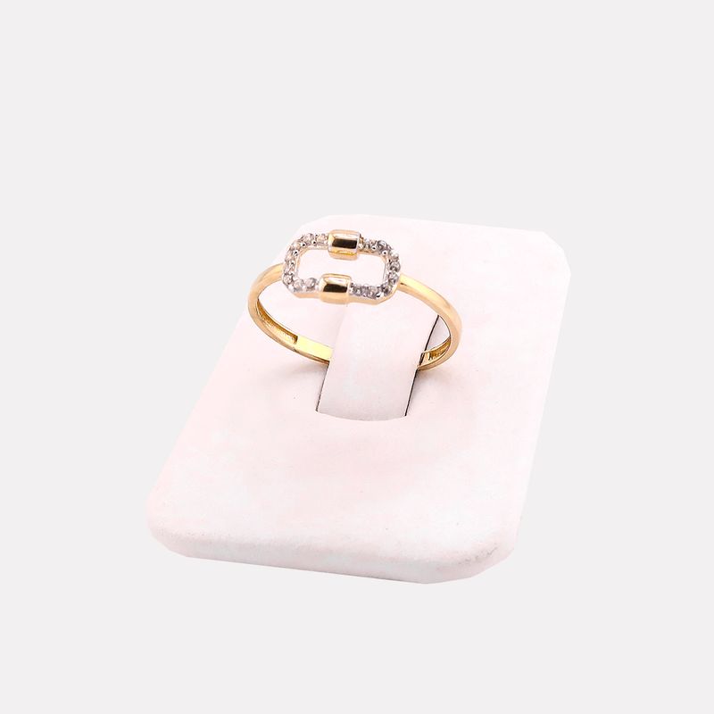 Anillo Rect. C/p 14k 1.2g #7.5